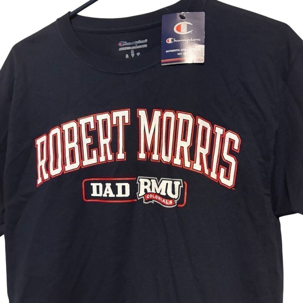 Robert Morris University Colonials Dad Size Medium Champion T-Shirt *New* - Picture 2 of 6